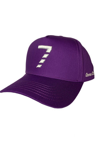 7 Stitches Curved brim snapback - ( Royal Purple)