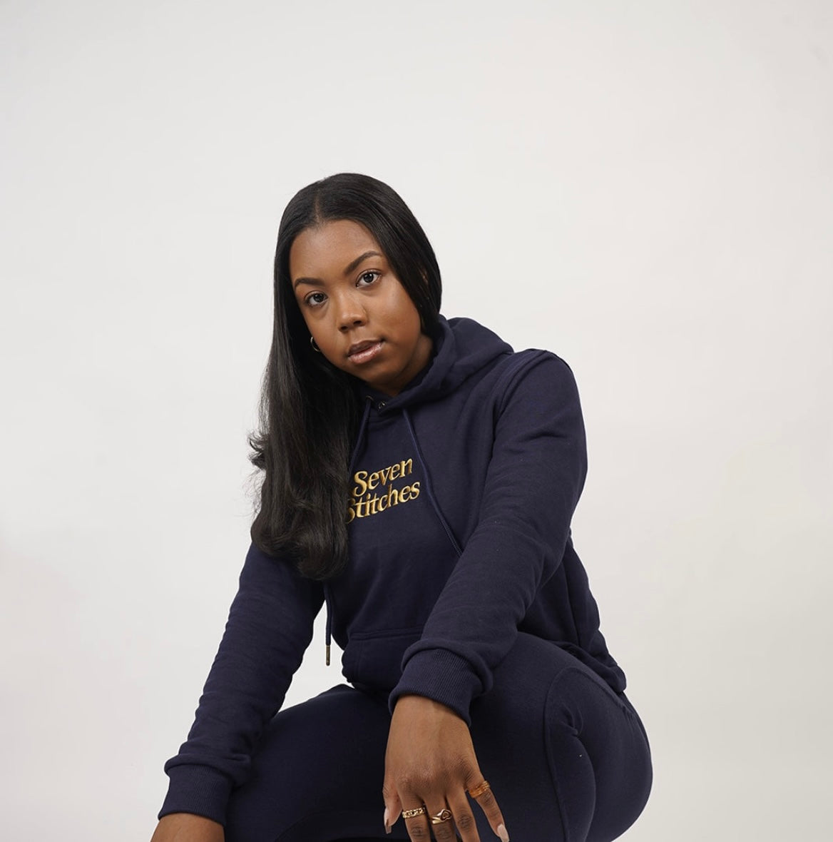 French Terry Jogger set (Navy/Gold)