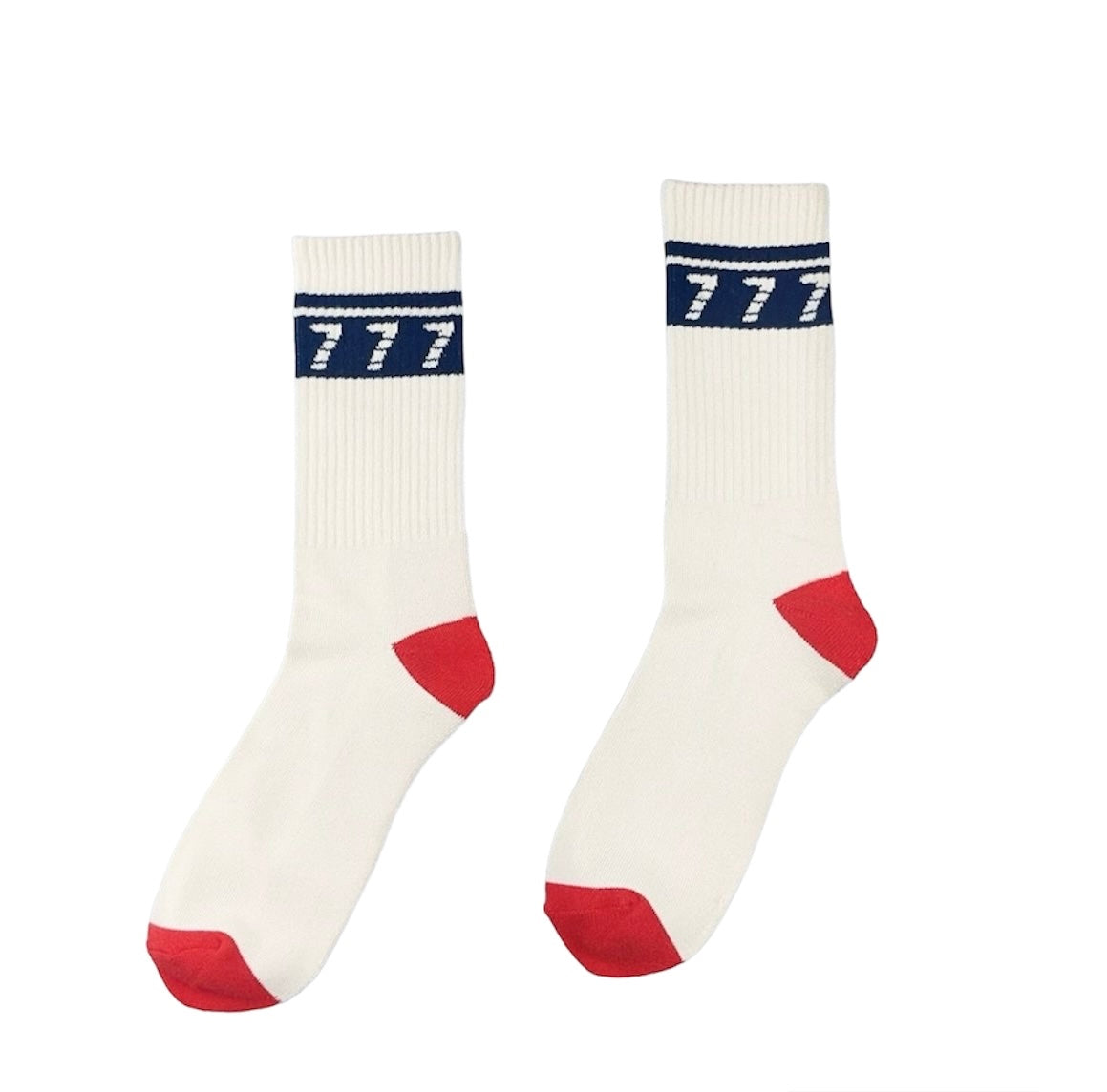 7 Stitches Socks- Cream/Red/Navy