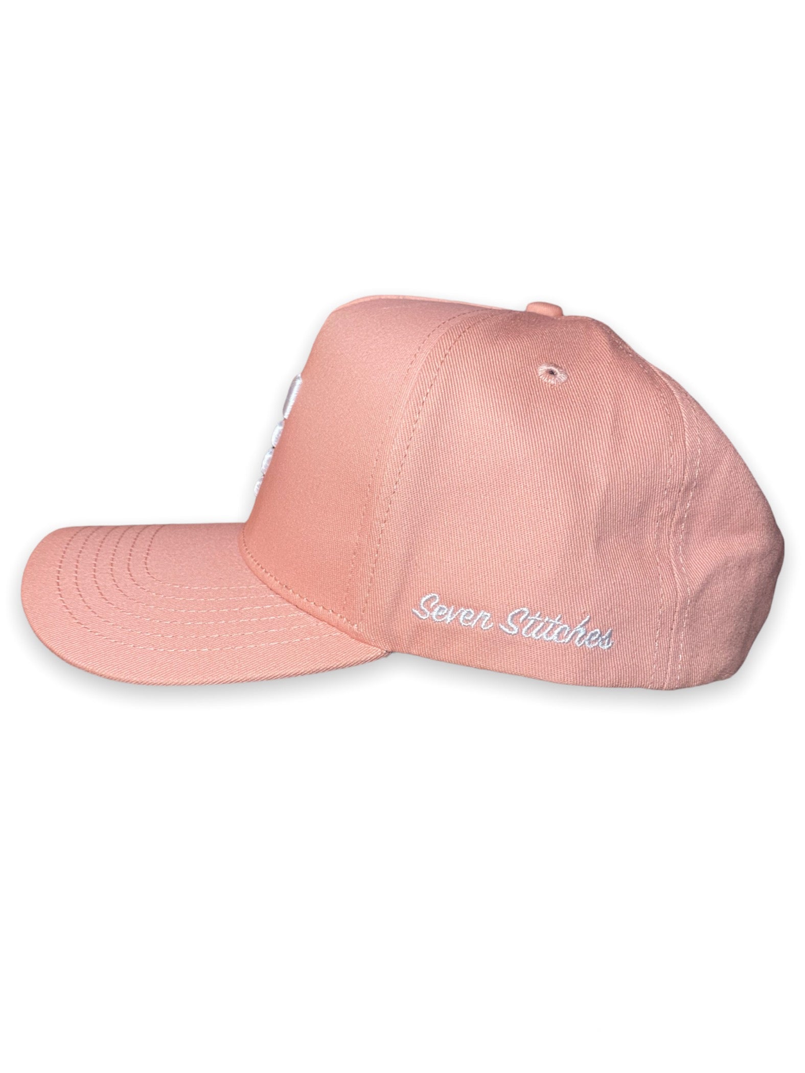 7 Stitches Baseball Cap- Salmon